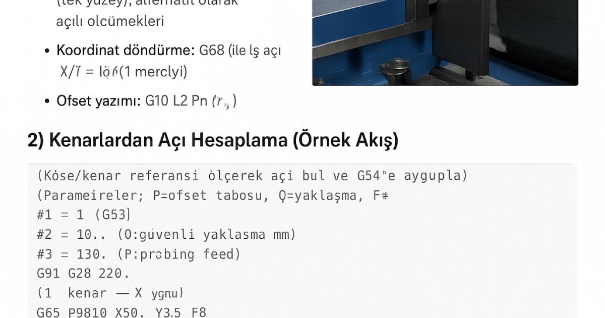 Renishaw ile Eğik Parça Problama (Out-of-Square)